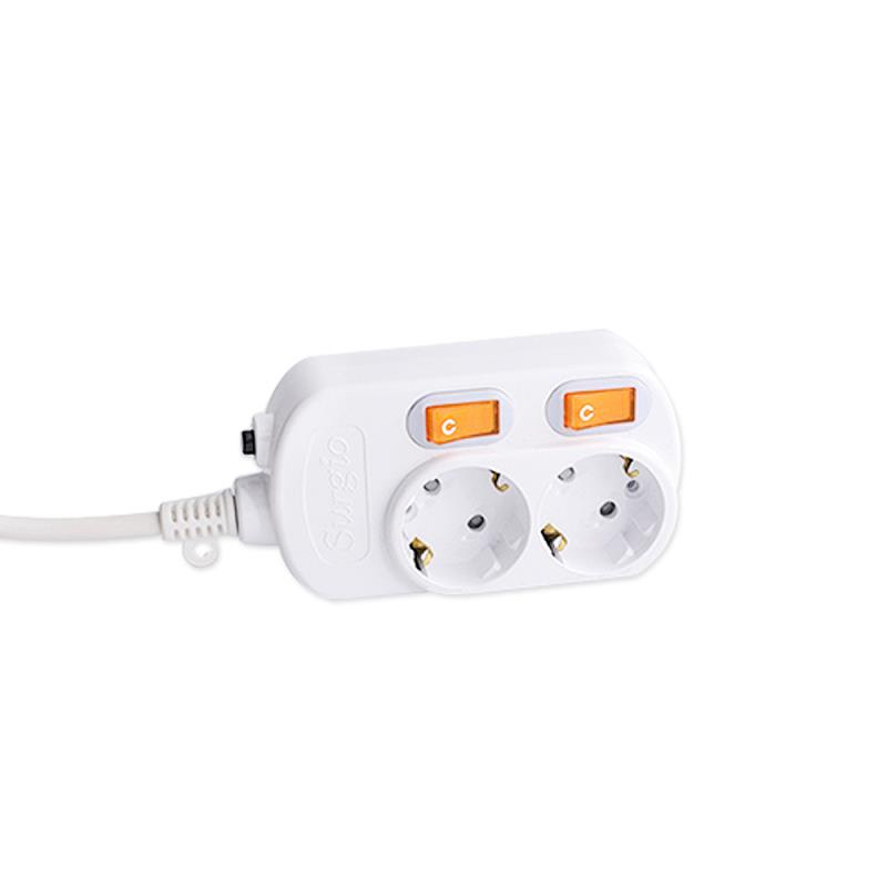 Non-toxické a bez zápachu 2 zásuvky EÚ Standard Socket s nezávislým prepínačom